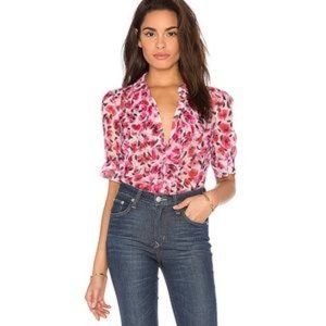 Kate Spade New York Mini Rose Ruffle Silk Blouse ASO Gilmore Girls